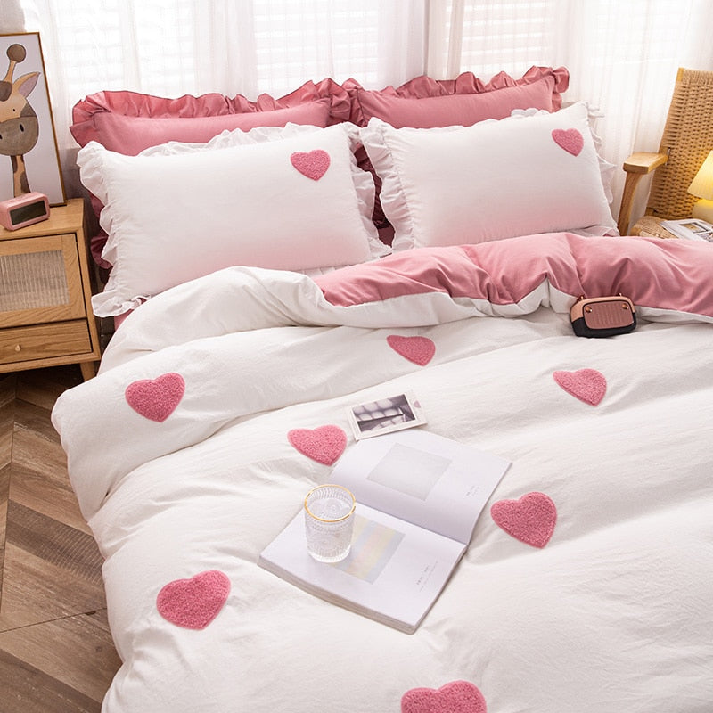 Ruffle Pillowcase Bedding Set