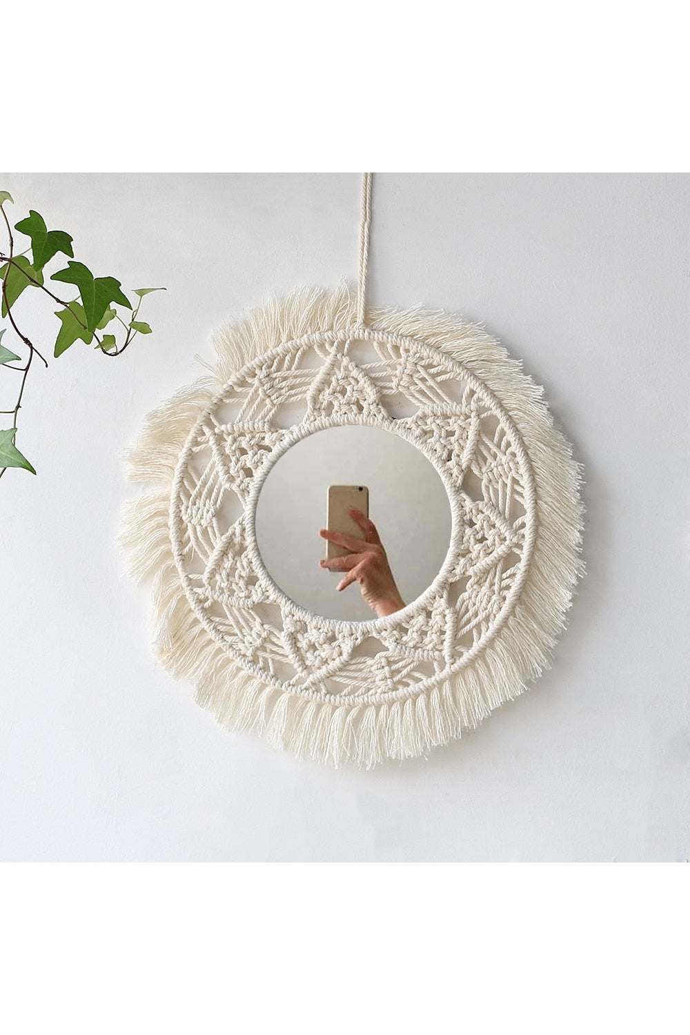 Round Wall Hanging Mirror