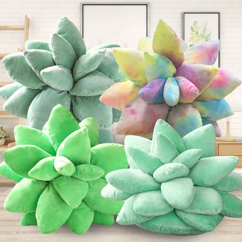 Cottagecore Succulent Pillow