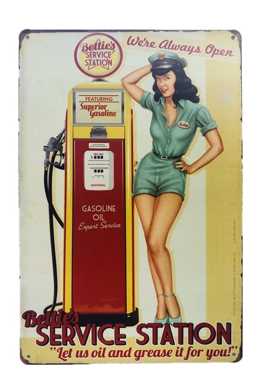 Car Service Girl Vintage Posters