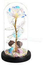 LED Illuminated Enchanted Rose Lamp