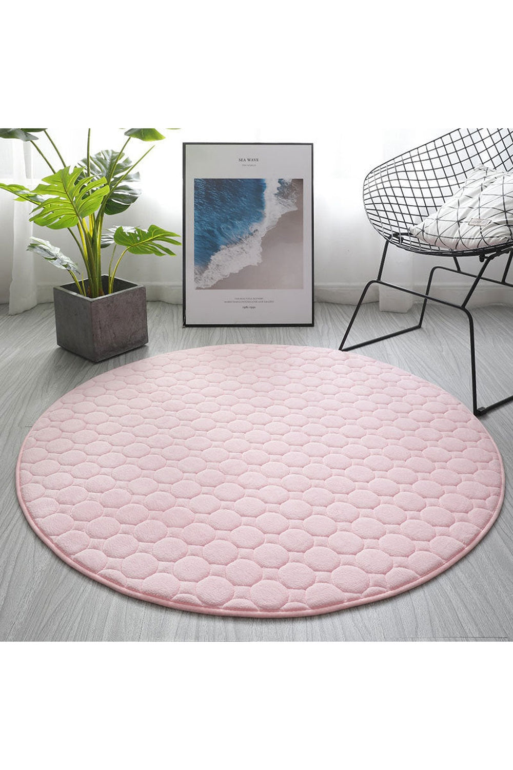 Thickened Pastel Round Rug