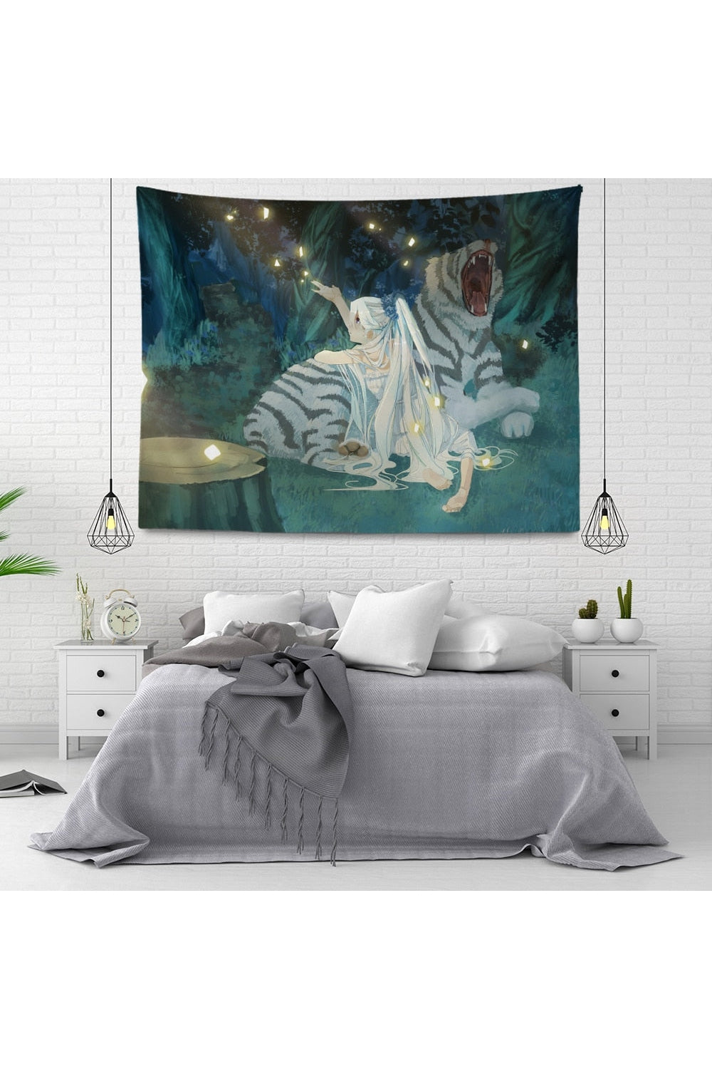 Forest-Inspired Velvet Mandala Tapestry