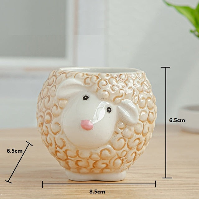 Adorable Animal Themed Flower Pot