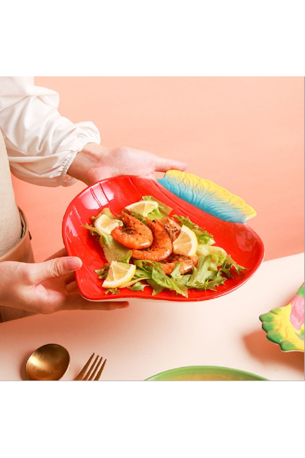 Fruit Motif Ceramic Salad Plate