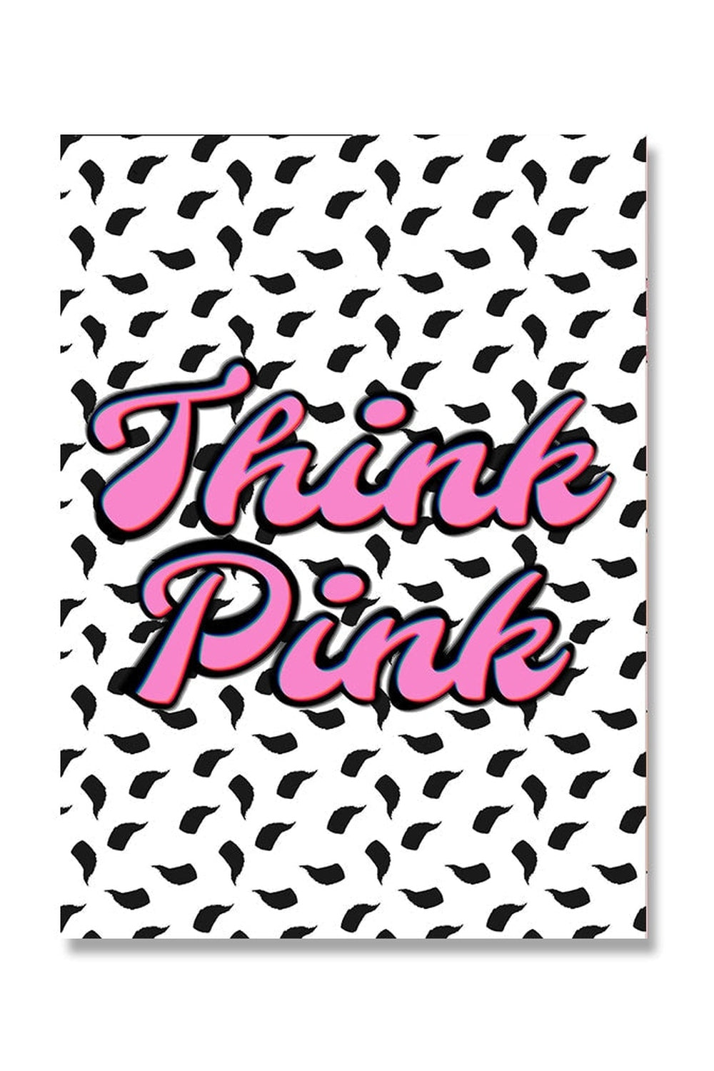 Think Pink Abstract Canvas Poster