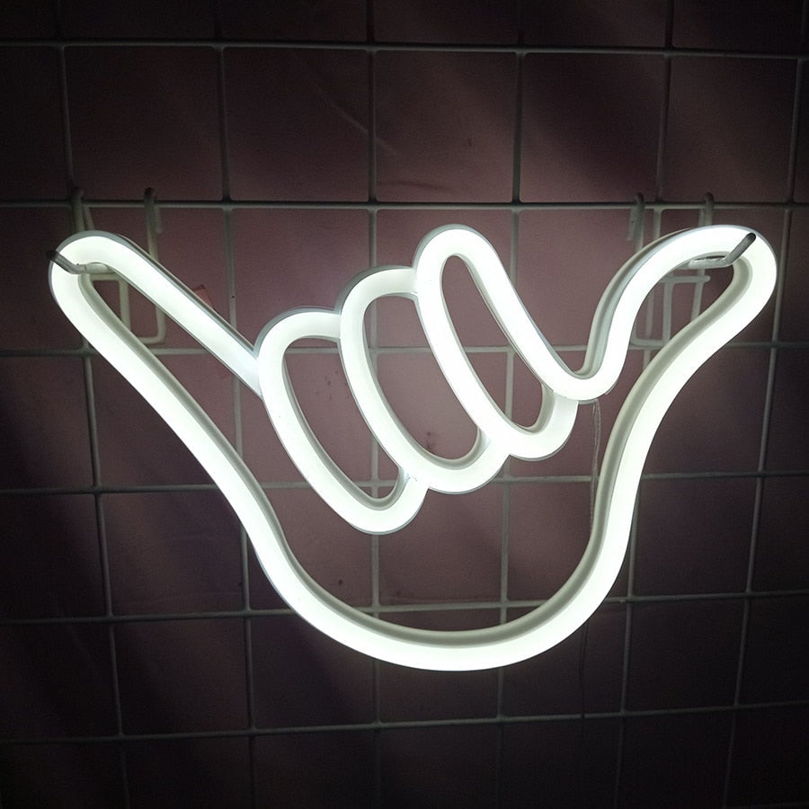 Neon Lights Cool Gesture