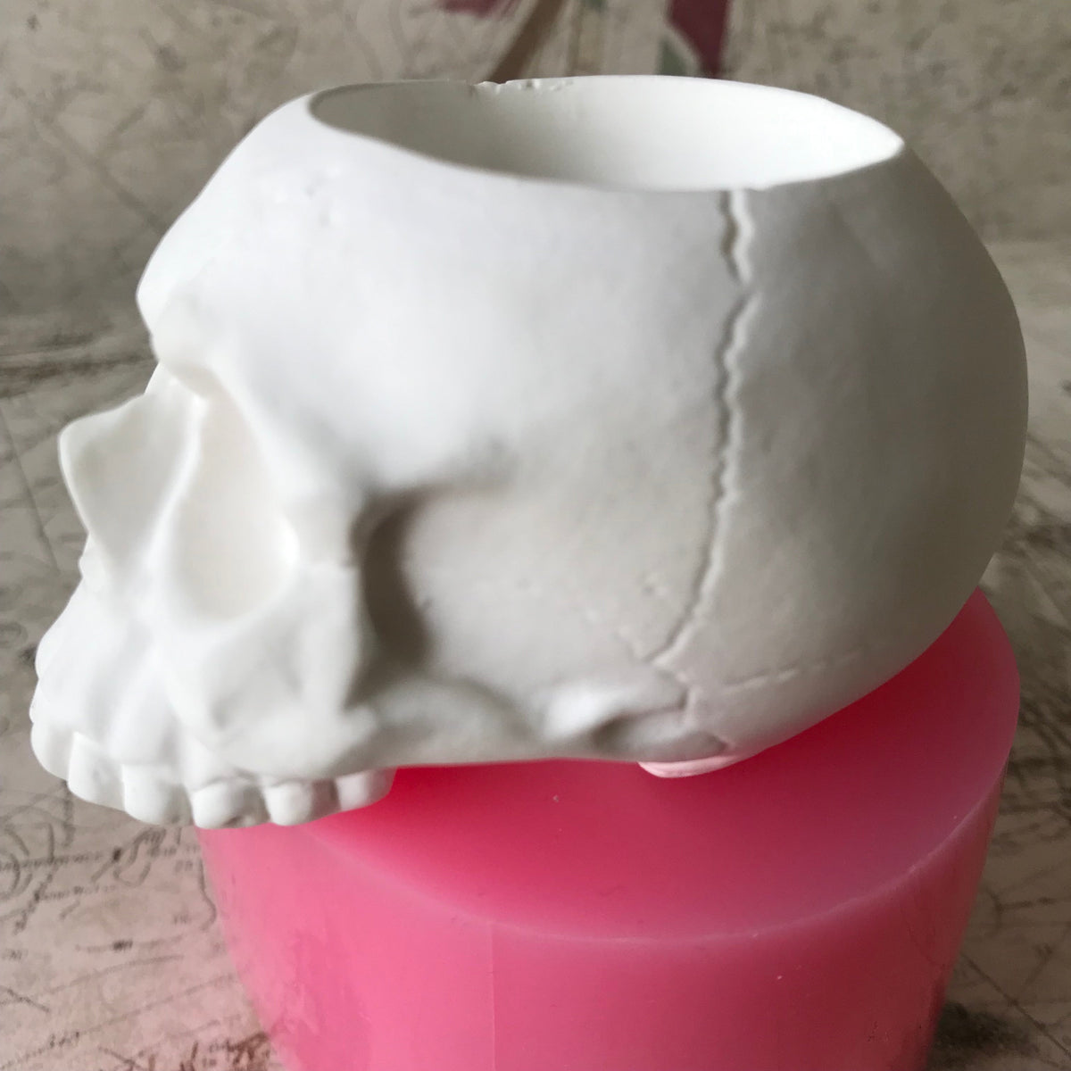 Small Skull Candle Holder