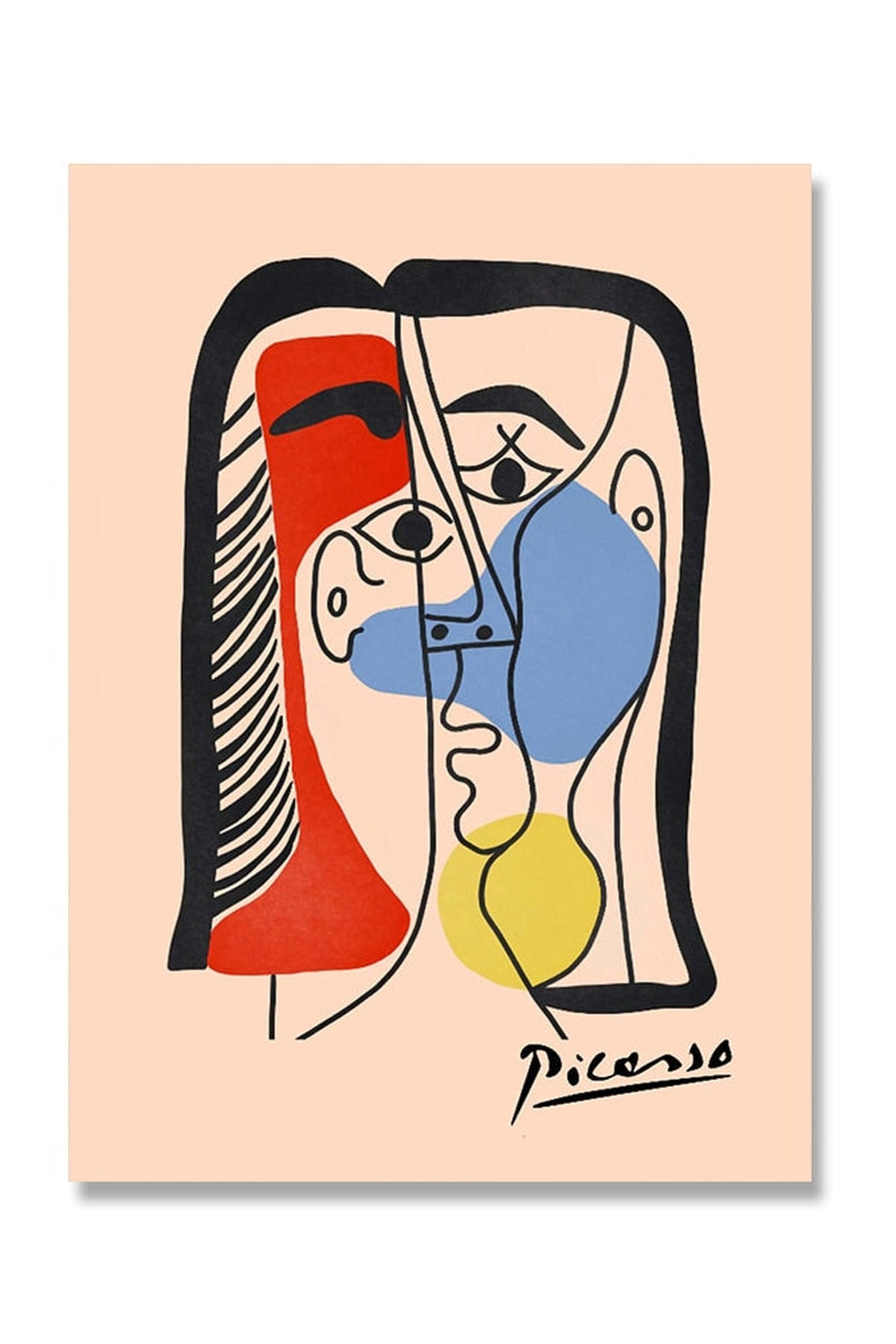 Picasso Inspired Artwork Canvas Poster