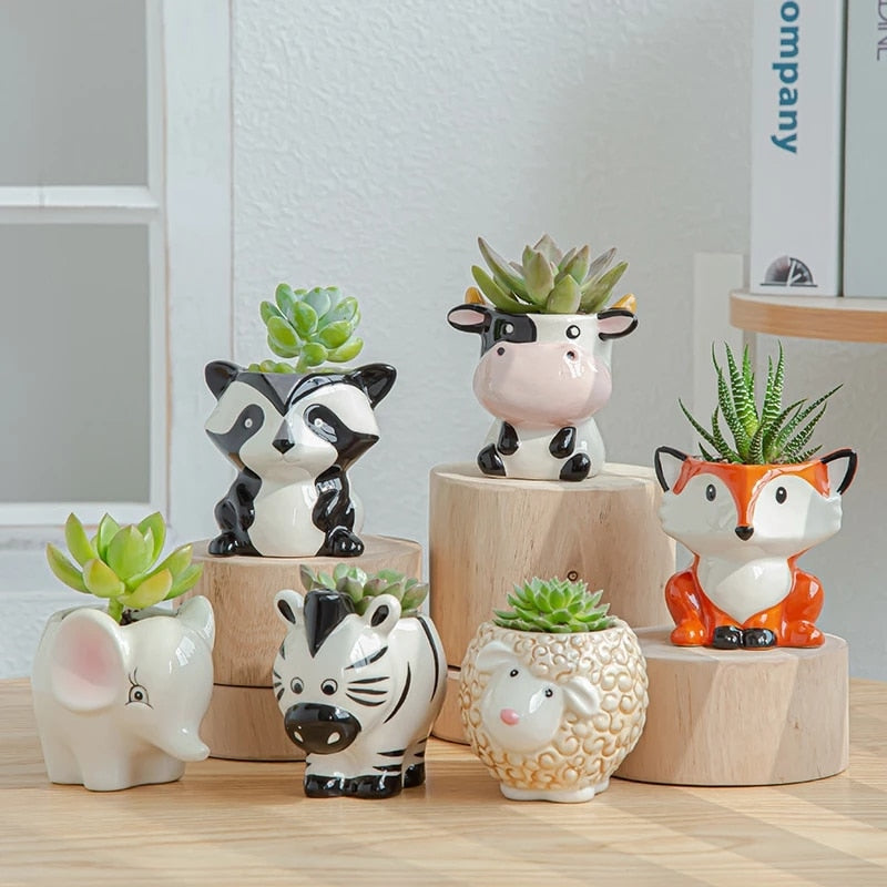 Adorable Animal Themed Flower Pot