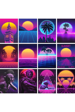 Neon Night Cityscape Posters