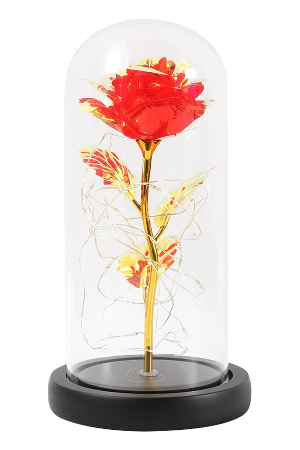 LED Illuminated Enchanted Rose Lamp