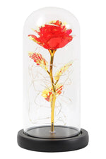 LED Illuminated Enchanted Rose Lamp