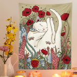 Coquette Cute Cat Tapestry