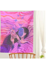 No Face Psychedelic Art Tapestry