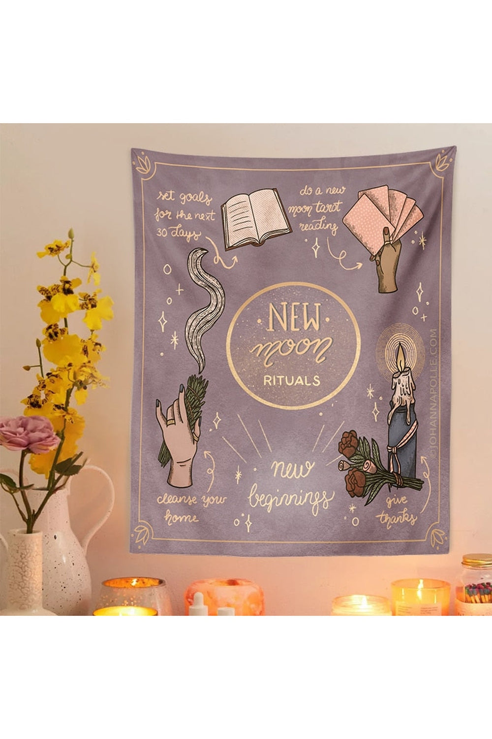 Ritualistic Symbolic Wall Tapestry