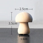 Wooden Mushroom Decor Figurines