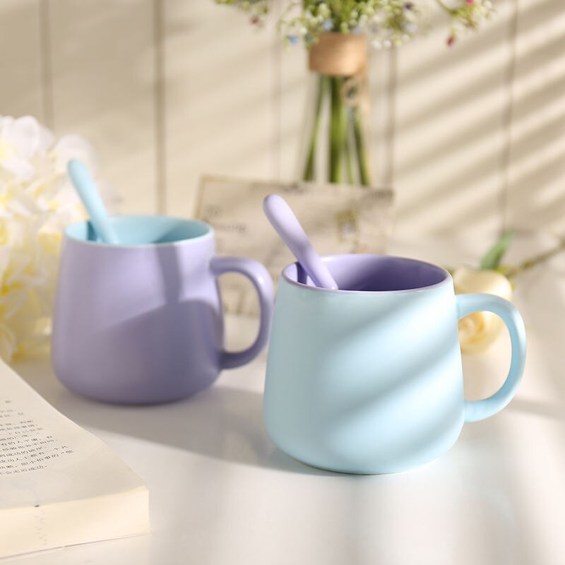 Solid Ceramic Mug with Lid