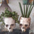 Goth Skull Flower Pot Halloween