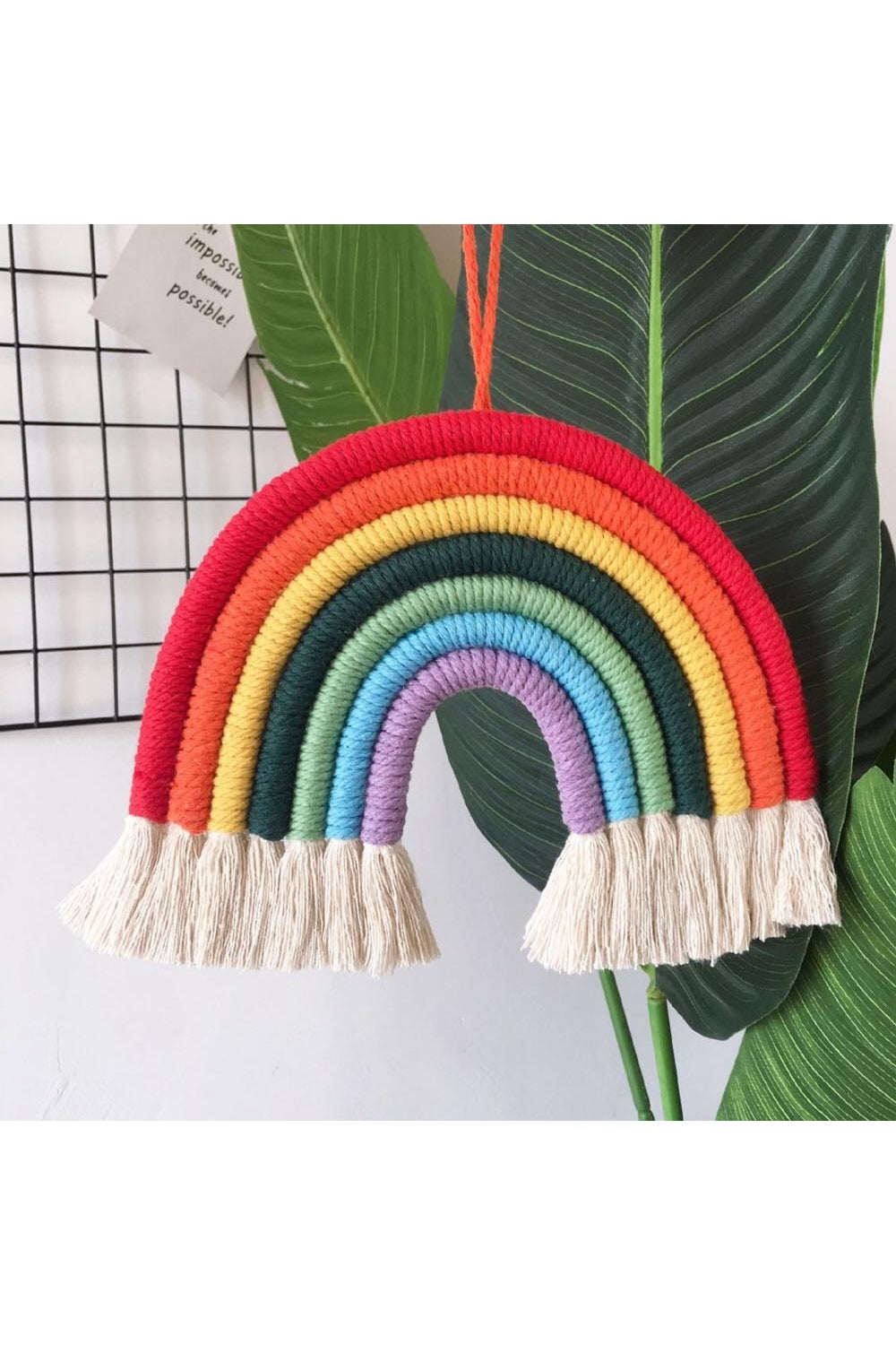 Rainbow Nursery Wall Knit Decor