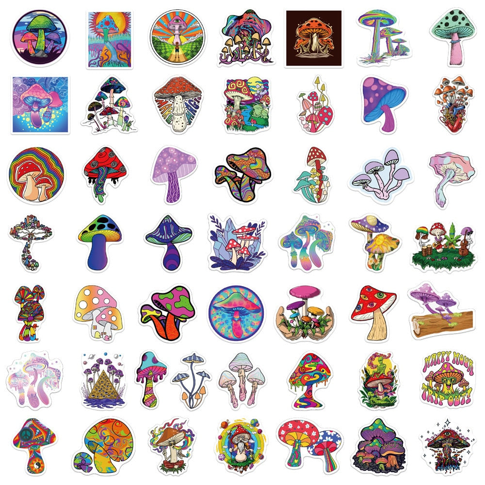 Mushroom Colorful Stickers