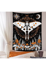 Nocturnal Moth Art Tapestry