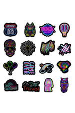 Neon Light Graffiti Themed Stickers