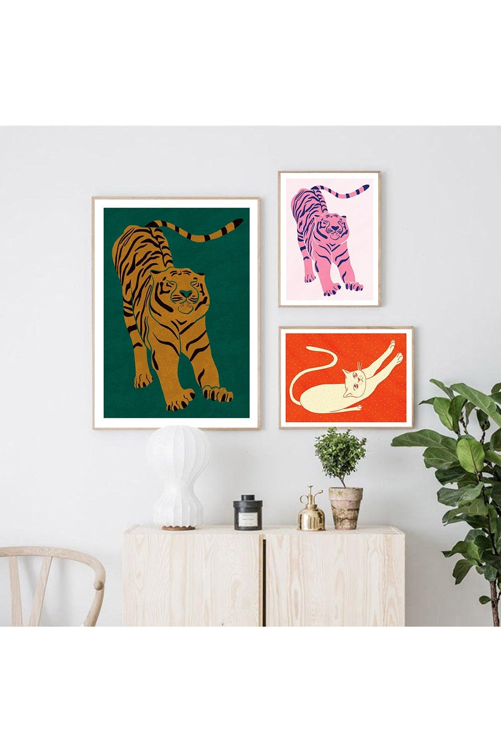 Majestic Tiger Art Canvas Poster