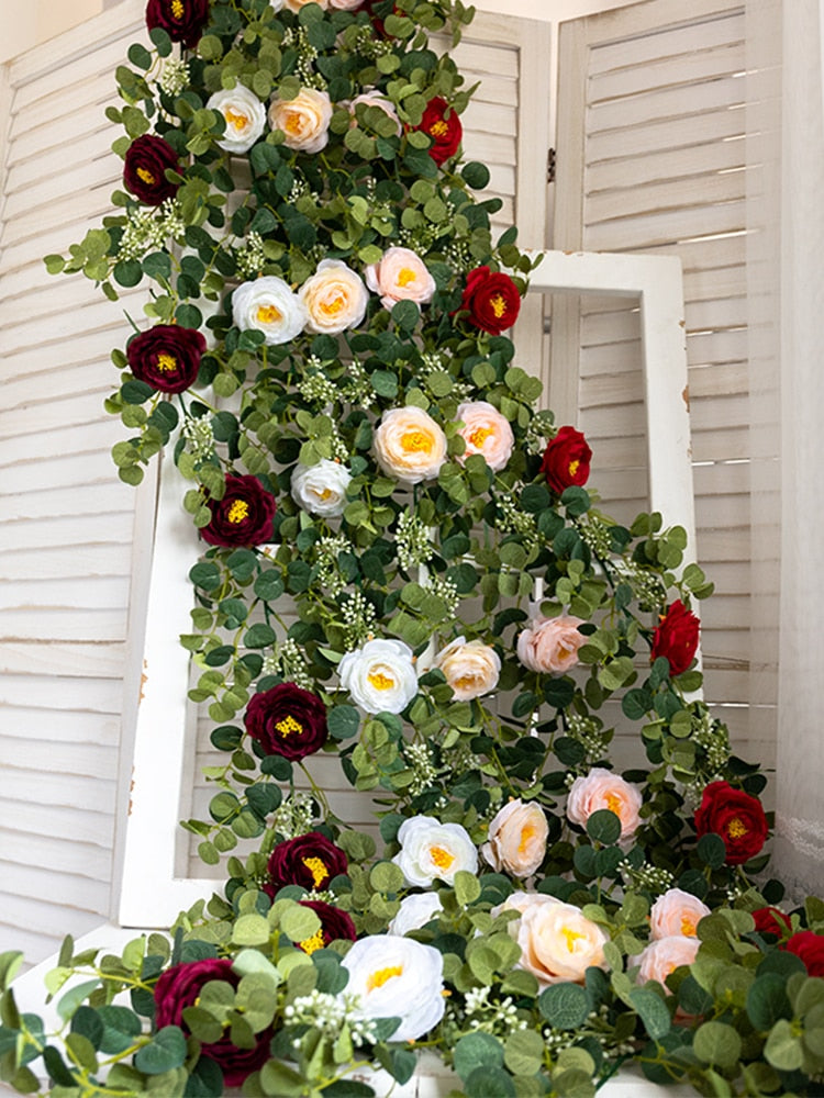 Cottagecore Artificial Peony Plants Garland