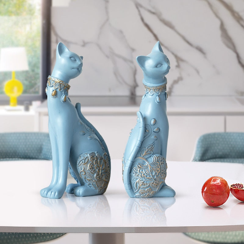 Resin Aesthetic Cat Statue