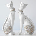 Whimsical Resin Cat Figurine