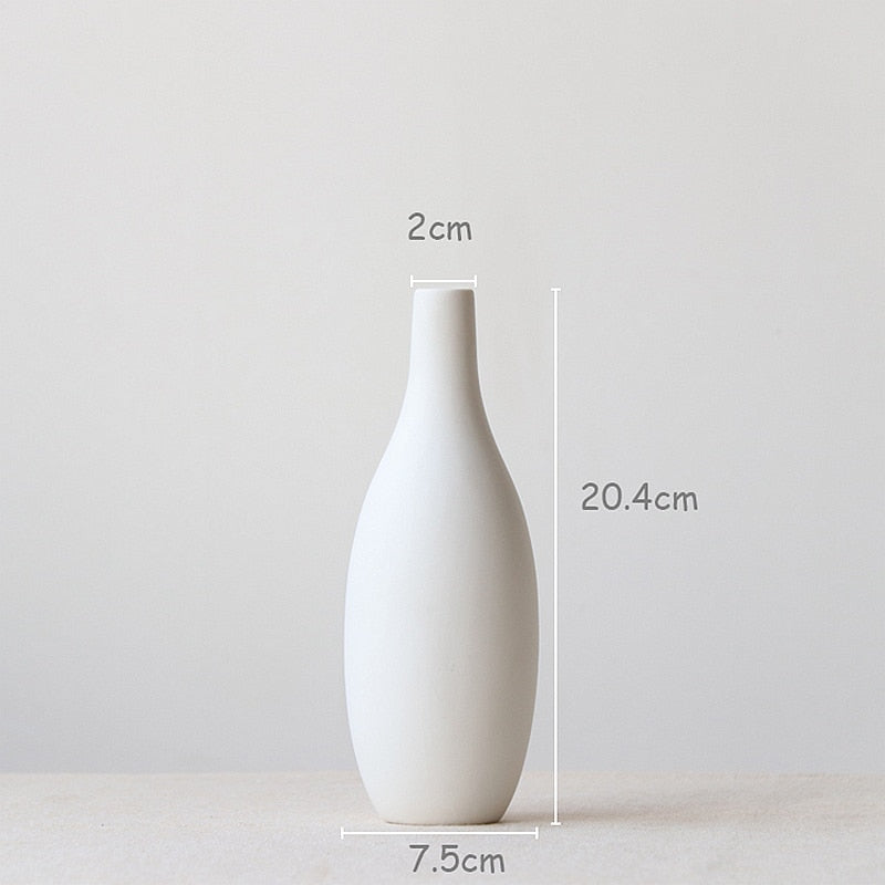 Cottagecore Minimalistic White Vase