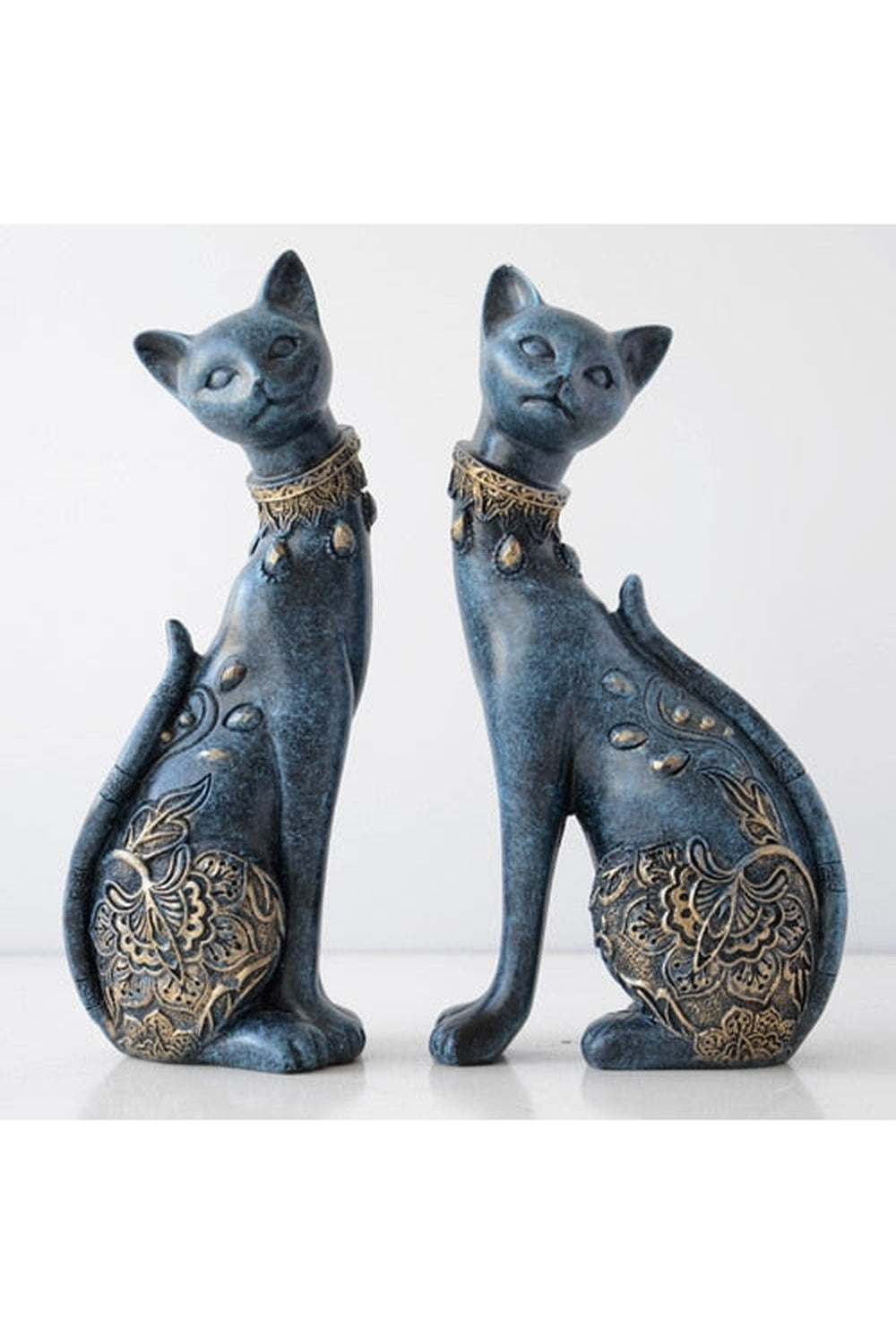 Whimsical Resin Cat Figurine