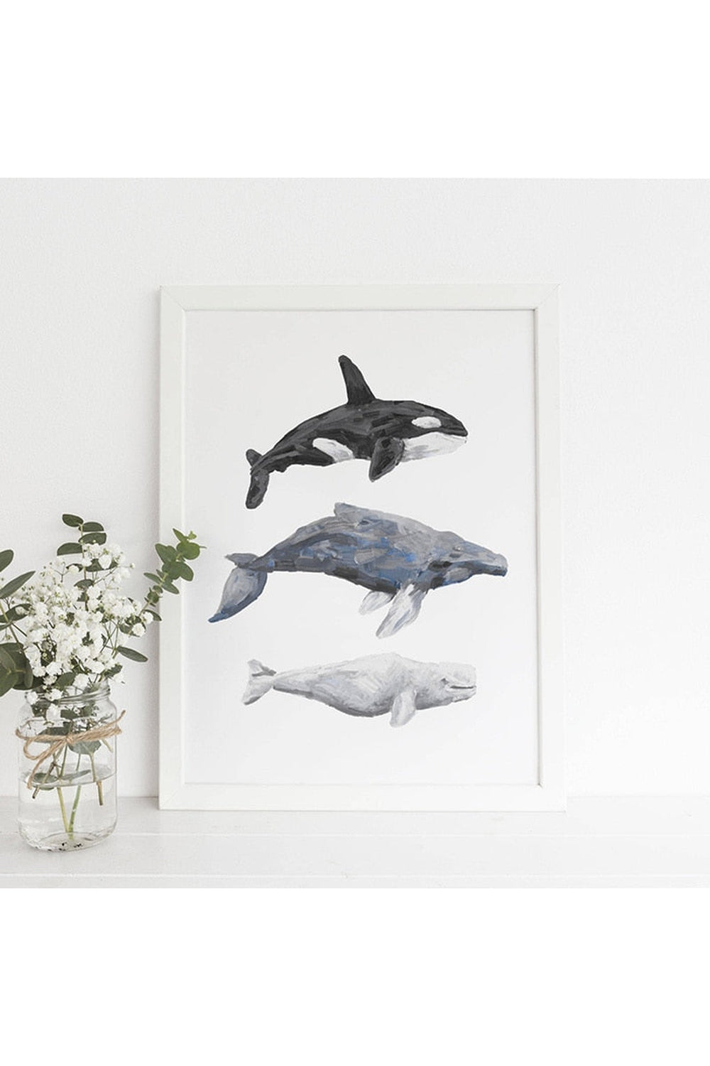 Orca Whales Themed Canvas Poster