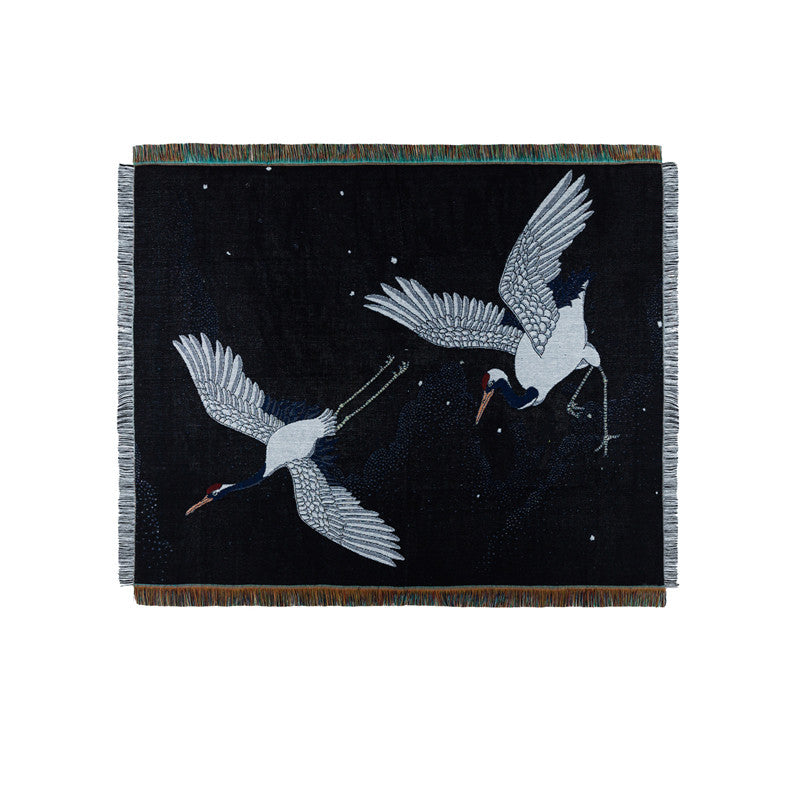 Artsy Japanese Crane Blanket