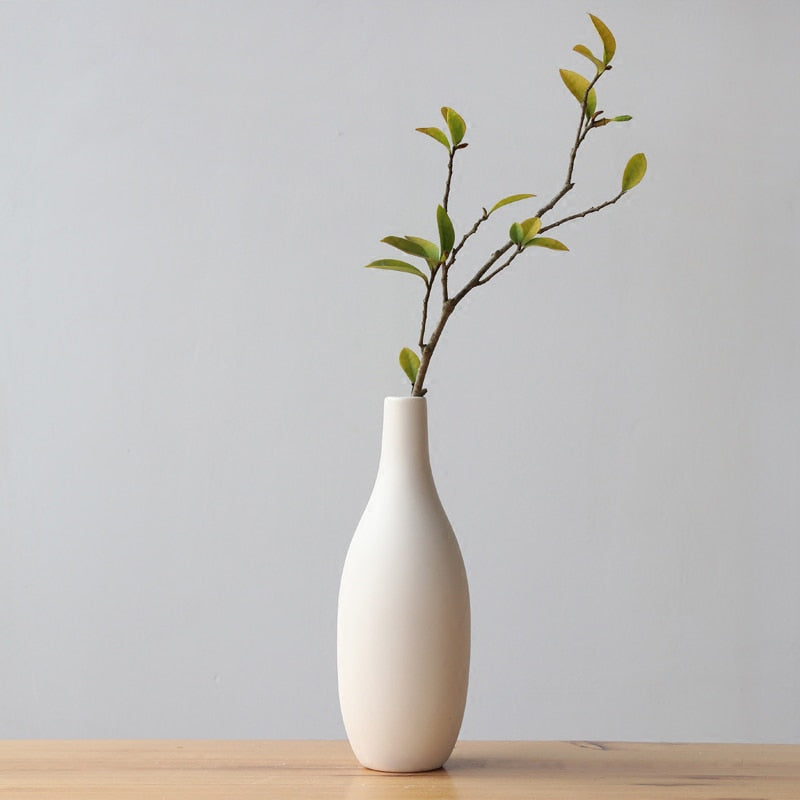 Cottagecore Minimalistic White Vase