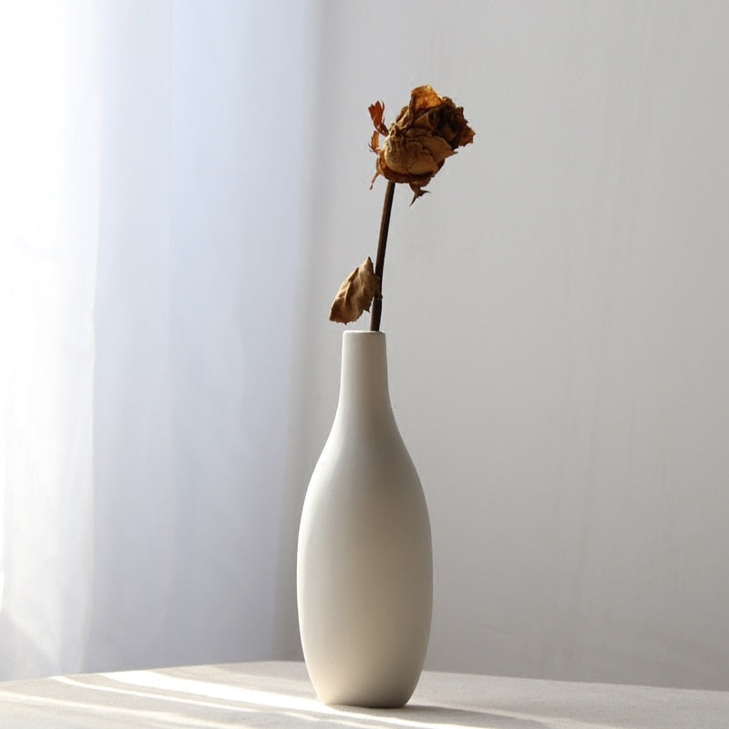 Cottagecore Minimalistic White Vase