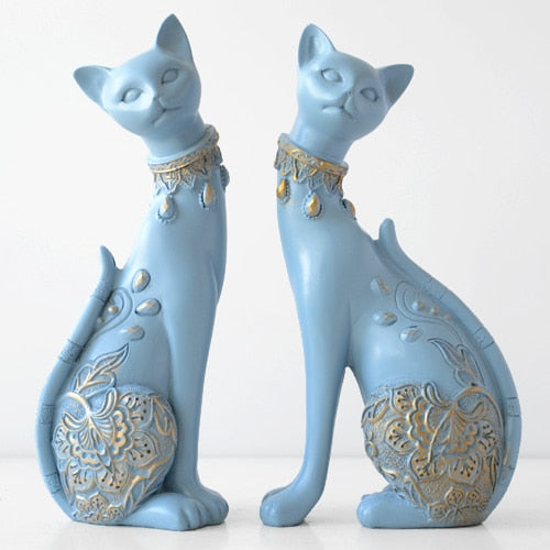 Whimsical Resin Cat Figurine