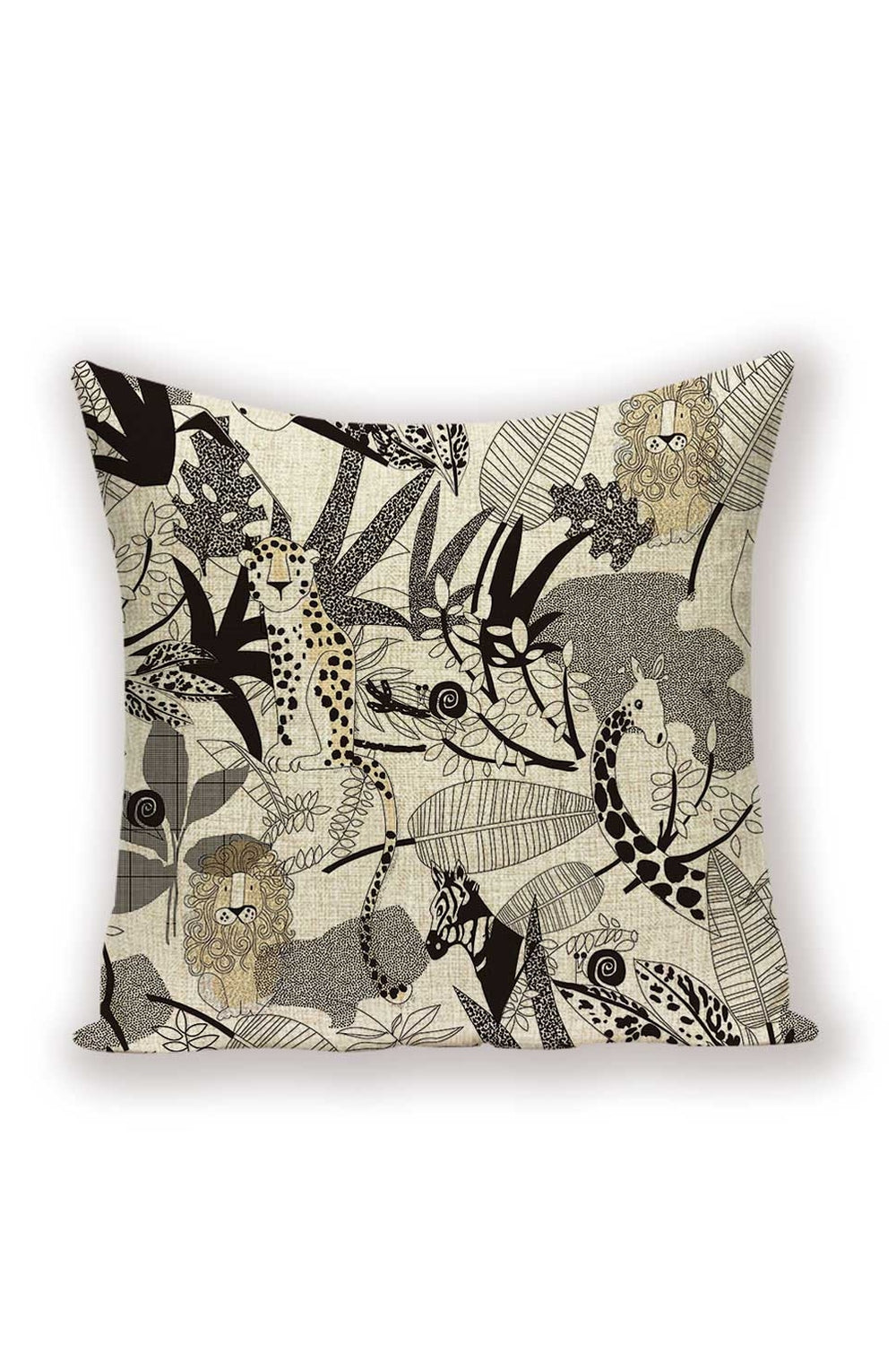 Wild Animals Themed Pillow Case