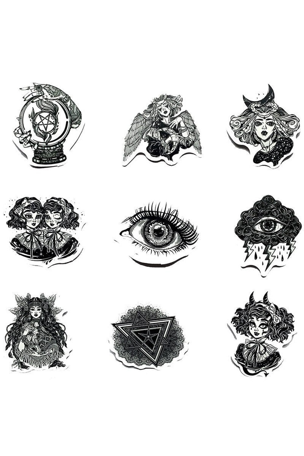 Dark Themed Cartoon Stickers