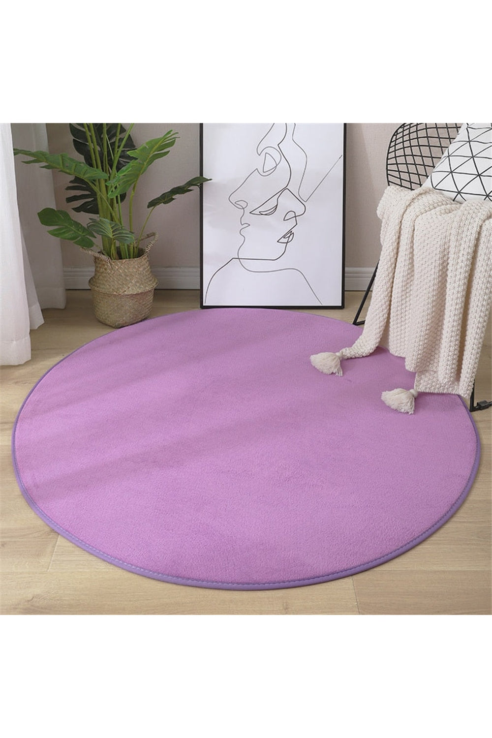 Soft Round Coral Pattern Rug