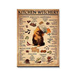 Retro Witch Kitchen Poster