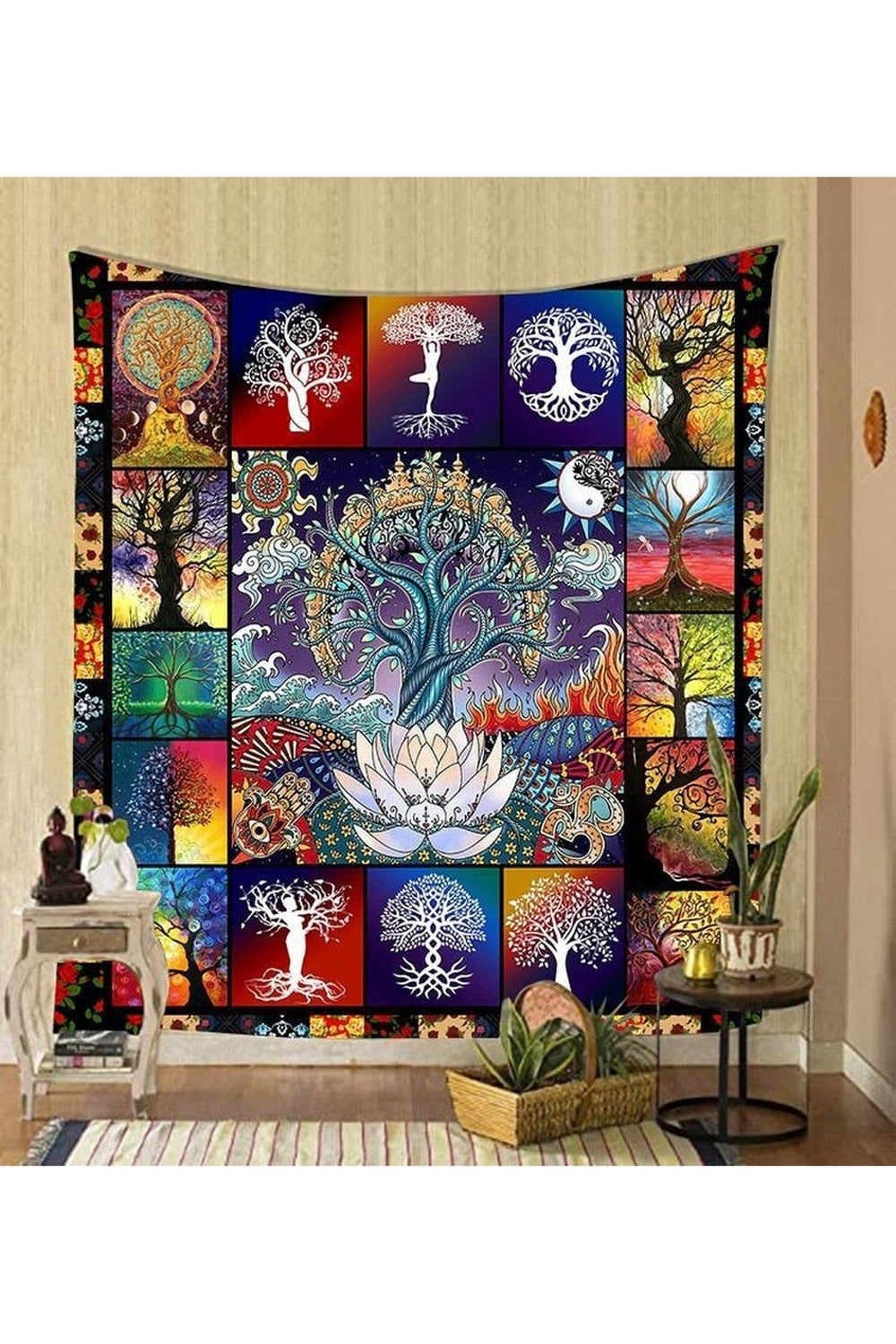 Psychedelic Mushrooms Wall Tapestry