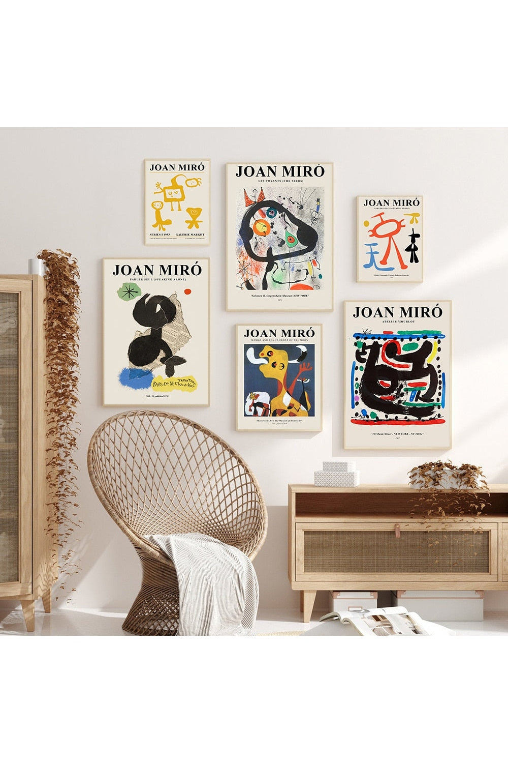 Joan Miro Inspired Canvas Poster