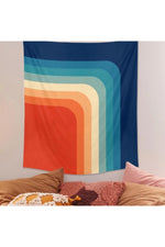 Rainbow Geometric Art Tapestry