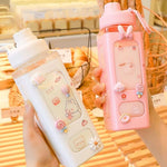 Kawaii Pastel Square Water Bottle