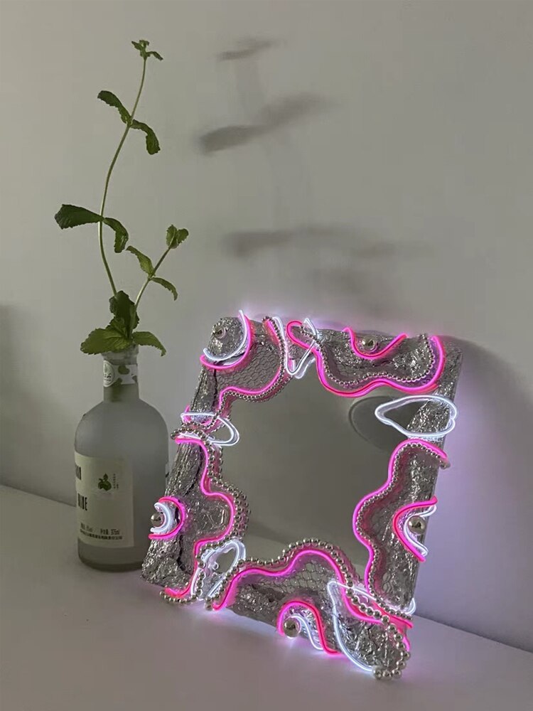 Unique Neon Mirror Decor