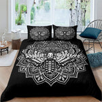 Gothic Black Death Moth Bedding Set