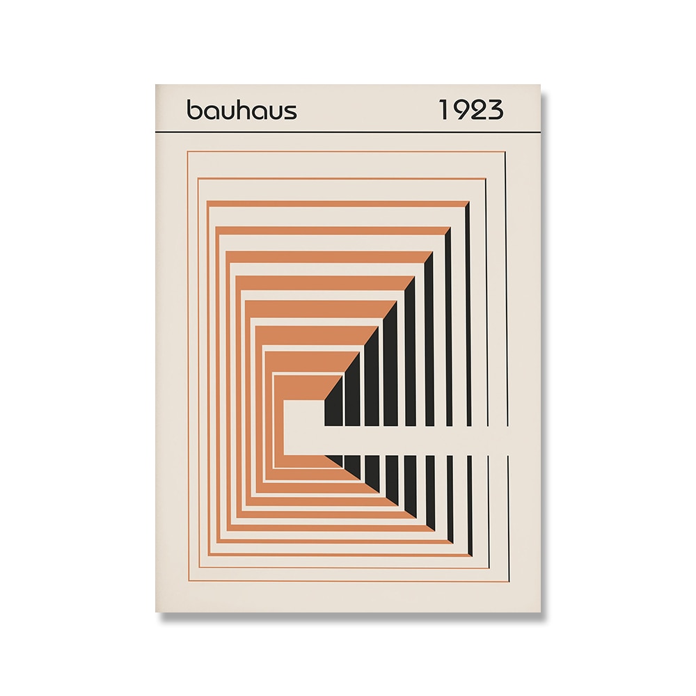 Abstract Bauhaus Geometric Canvas Poster