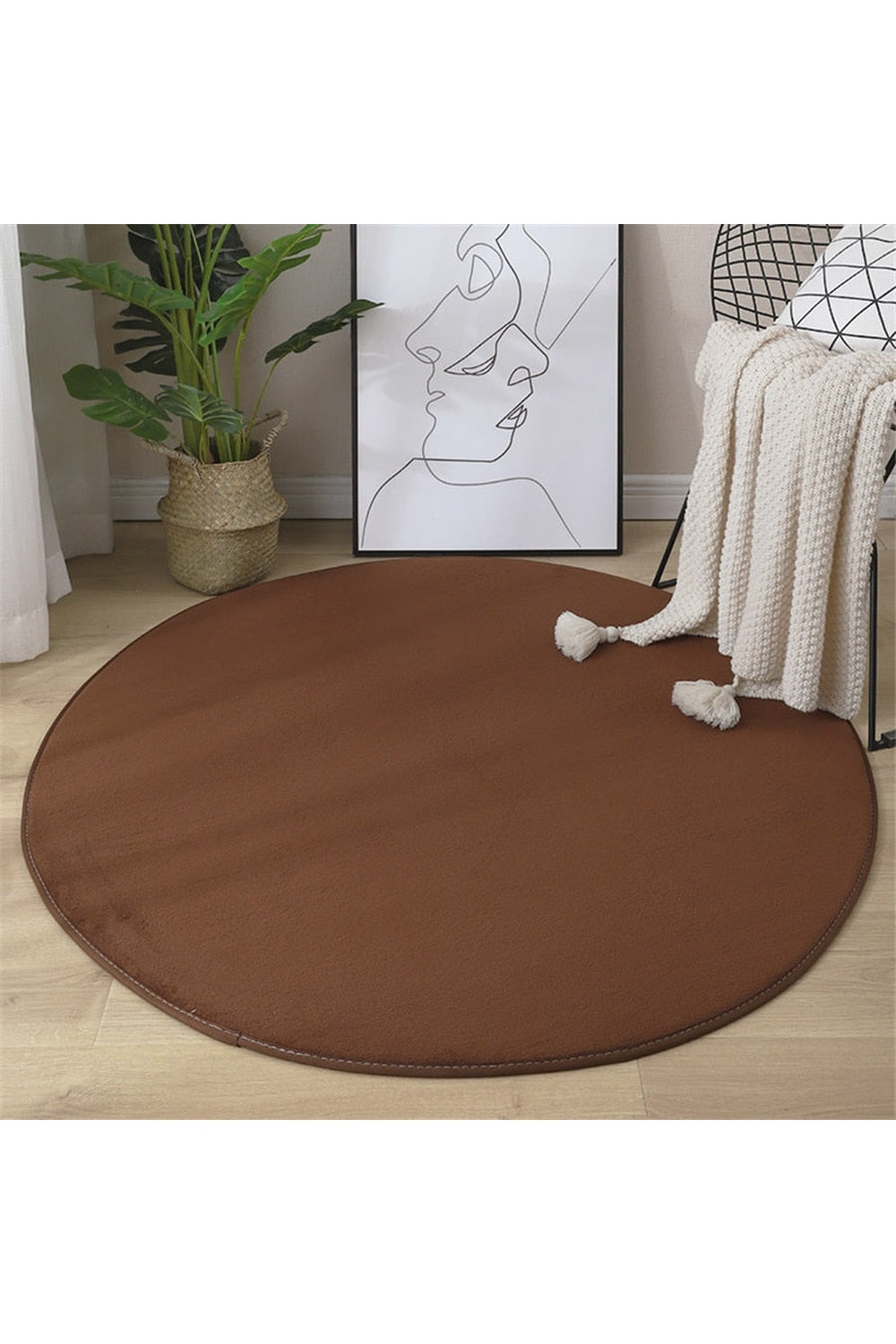 Soft Round Coral Pattern Rug